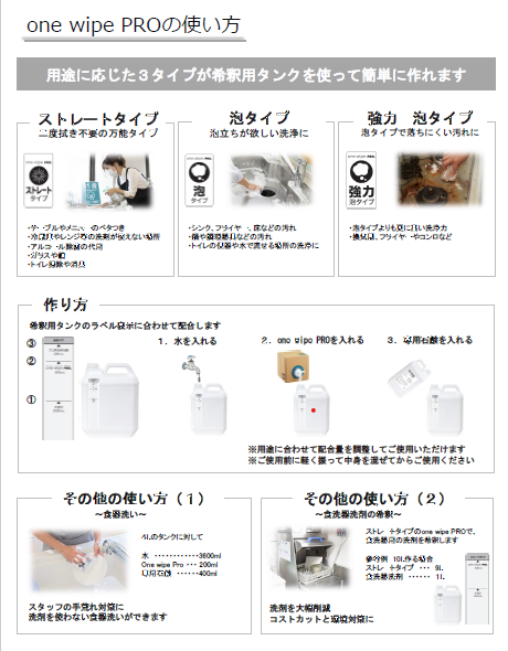 ミストスプレーボトル 400ml 容器のみ one wipe pro （ワン ワイプ